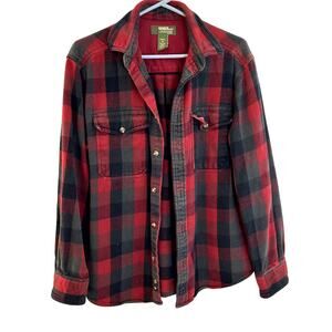 Gander Mountain Heavyweight Flannel Mens Size Medium Red Black Plaid Buffalo
